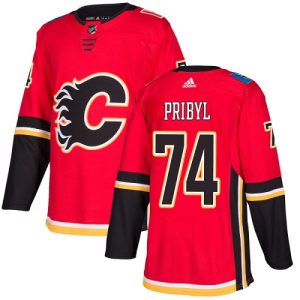 Herren Calgary Flames Eishockey Trikot Daniel Pribyl #74 Authentic Rot Heim